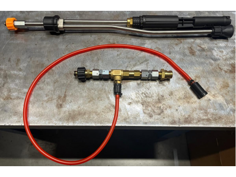 Пенокомплект с эжектором + LS12 2.1мм. + распылительный ствол красный EASYLOCK Пенокомплект с эжектором + LS12 2.1мм. + распылительный ствол красный EASYLOCK
